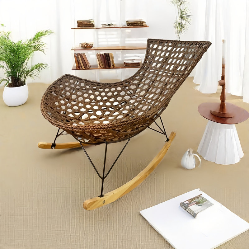 Modern rattan rocking chair discount